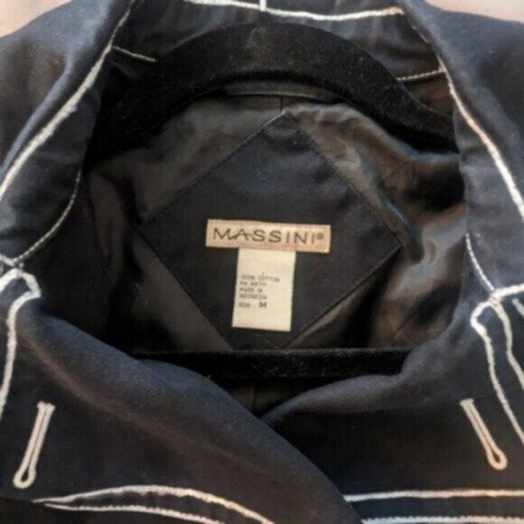 One of a Kind Hand Painted Massini Trench Coat M - Picture 6 of 13